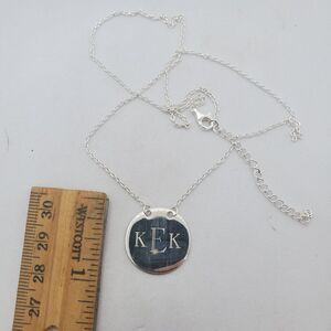 Sterling Silver Monogram Necklace KKE 925 18 to 20"